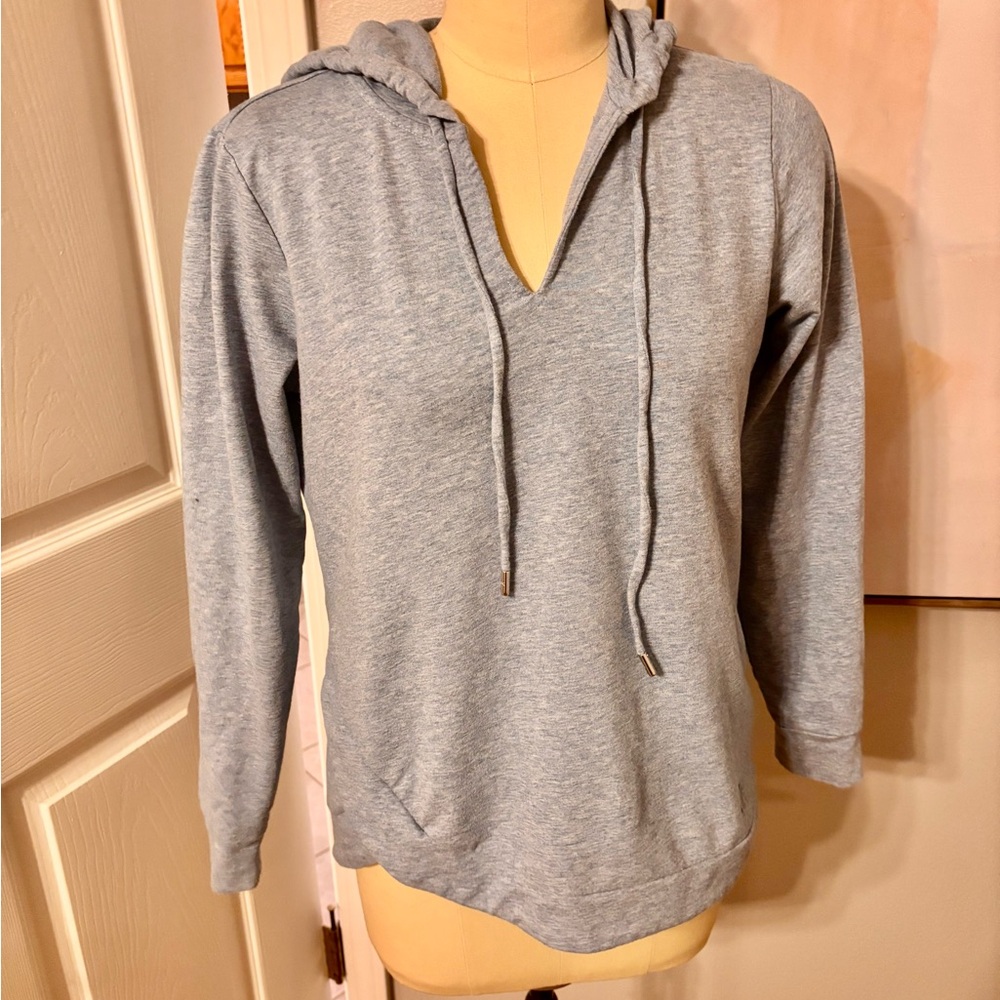 Light Blue Hooded Sweatshirt